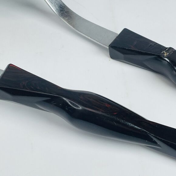 CUTCO Spoon And Ladle Stainless Steel Brown Swirl Handle Serving Utensil Set - Picture 14 of 14